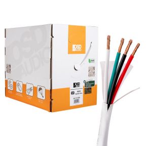 14/4 Speaker Wire Outdoor Rated CL2/CL3 In Wall Direct Burial Oxygen Free,White (50ft-500ft)